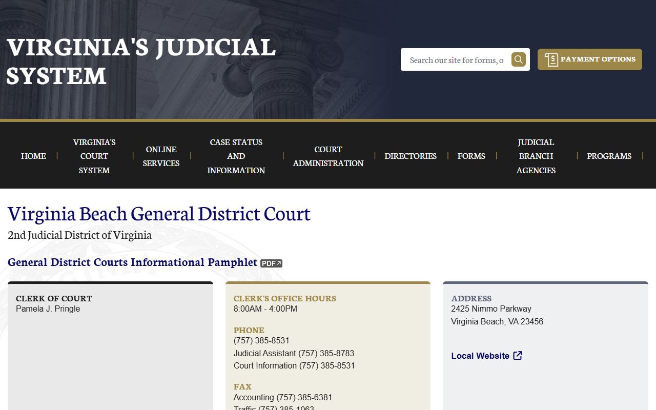 Virginia Beach General District Court docket records